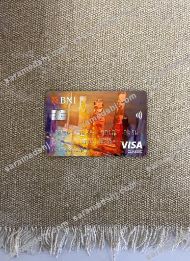 Indonesia bank Negara indonesia (BNI) visa classic card photolook front